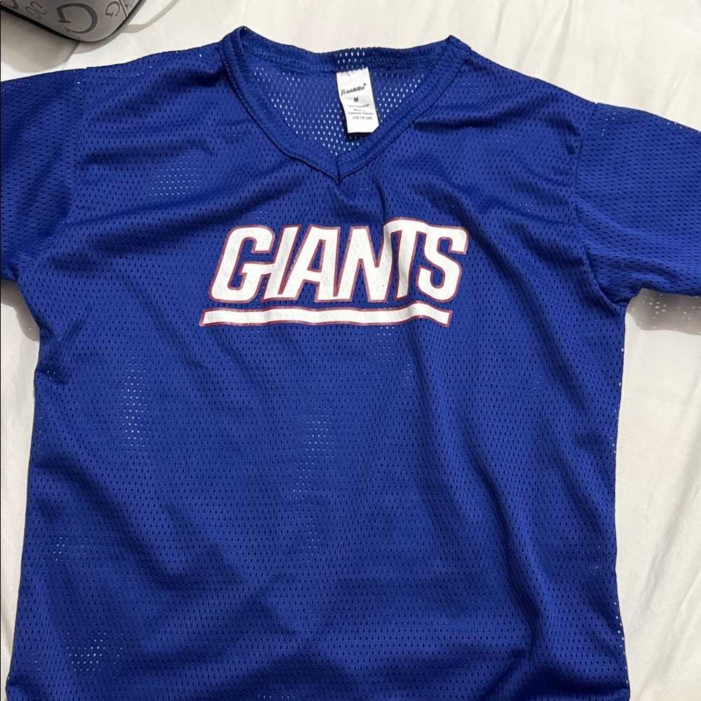 Giants Kids Blue V-Neck Mesh Jersey